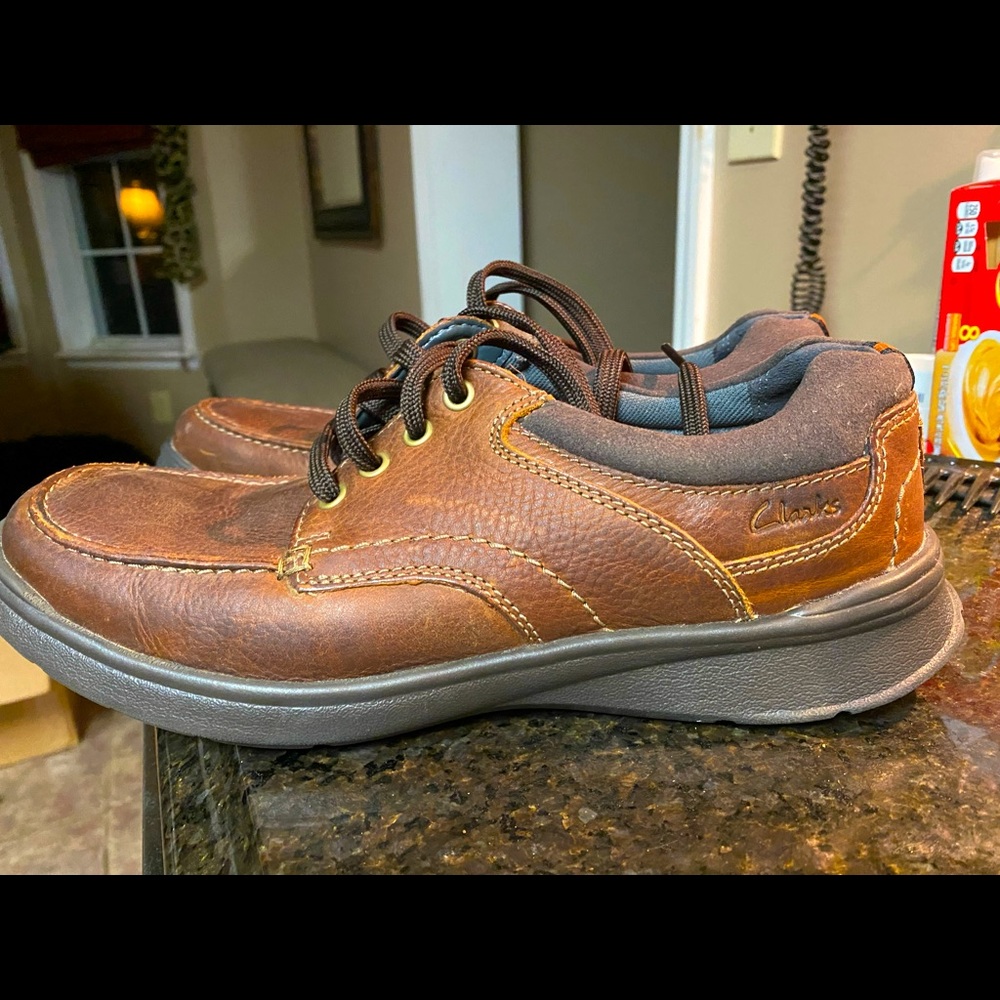 Men’s Clarks Leather Cotrell Walk Shoe New size 9